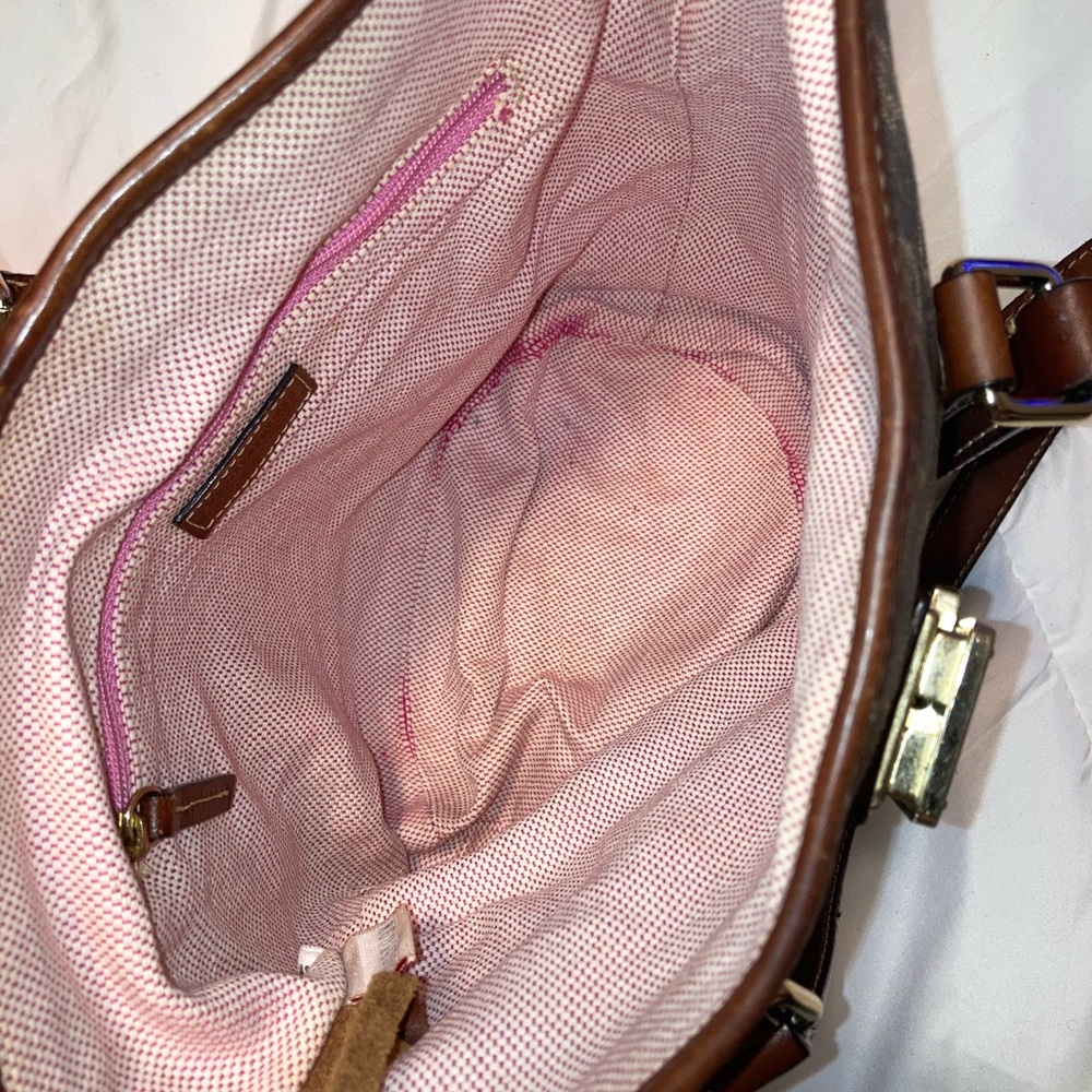 Dooney & Bourke Pink and Tan Handbag - Picture 9 of 11